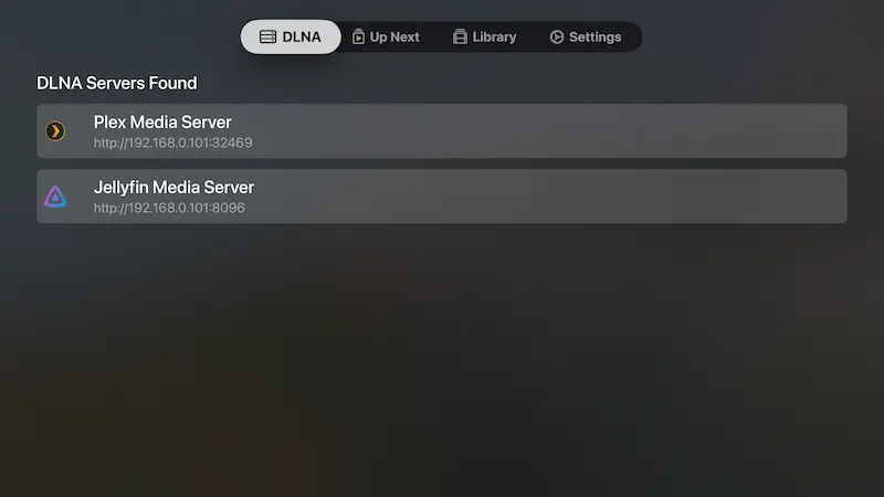 choose dlna server
to login