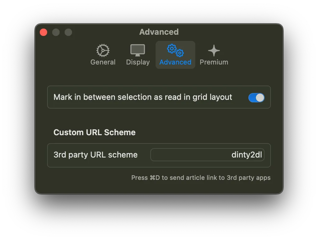 custom url scheme config