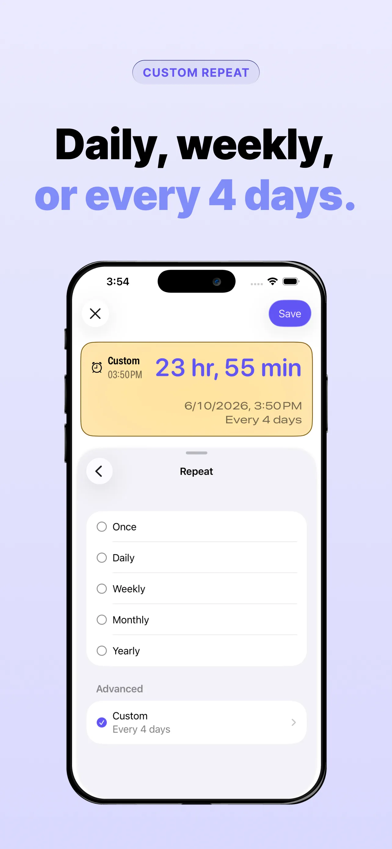 custom repeat