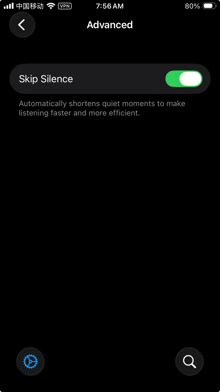 DintCast iOS silence skip setting