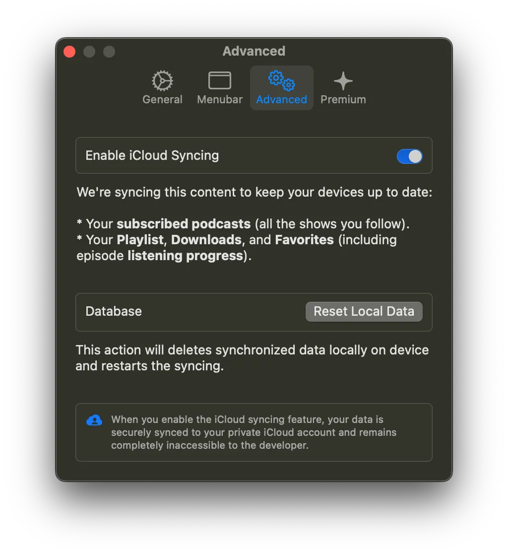 DintCast macOS iCloud settings