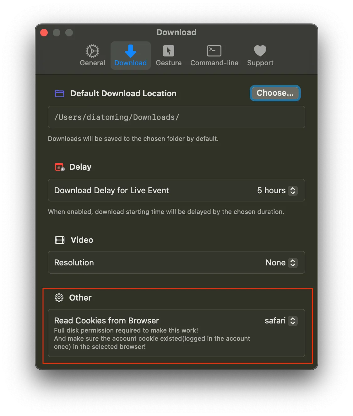 read cookies from browser settings