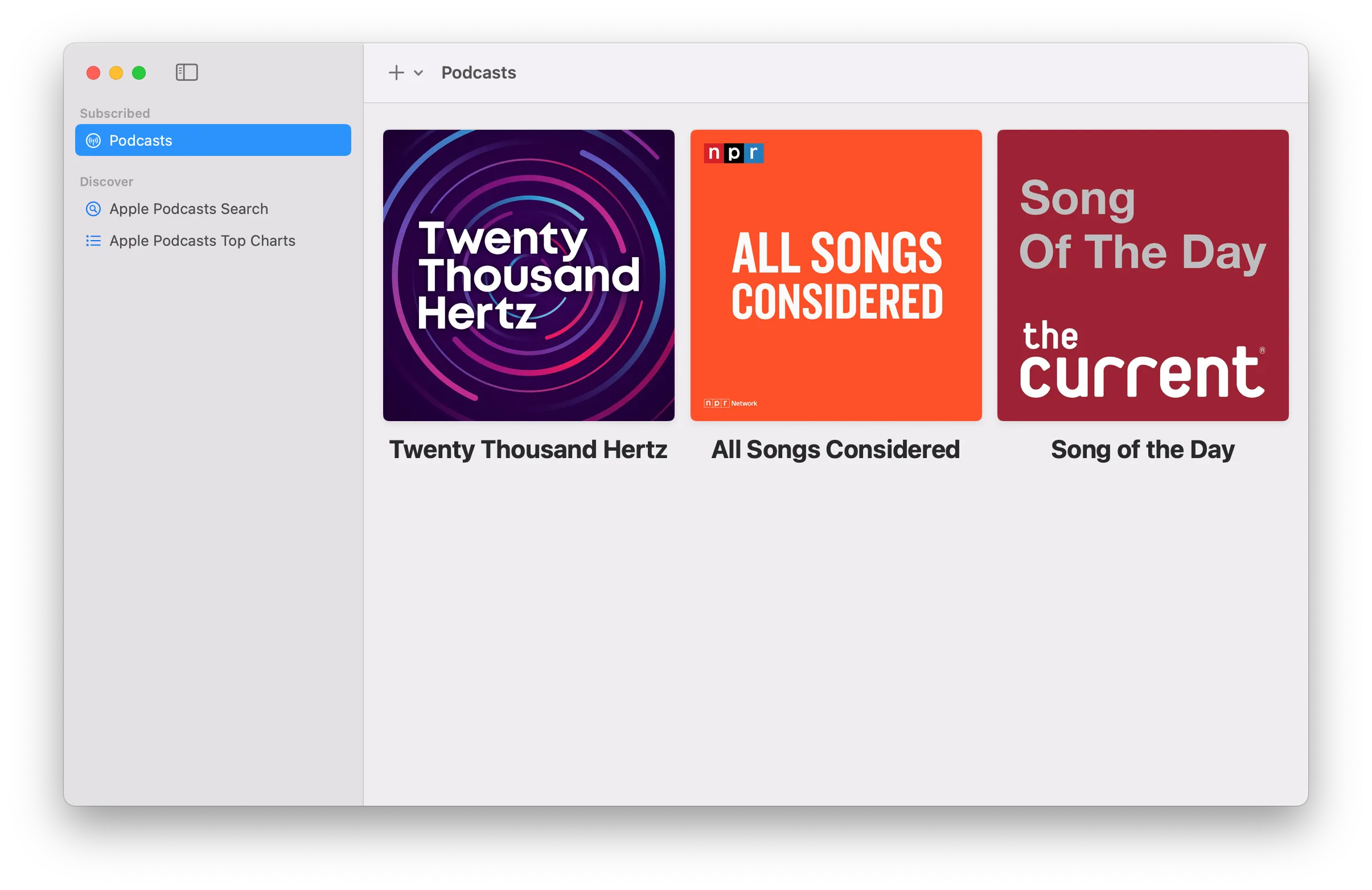 subscribed podcasts